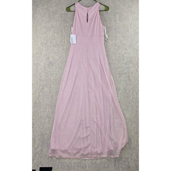 En Focus Studio Pink Sparkle Sleeveless Maxi Dress - Picture 2 of 9